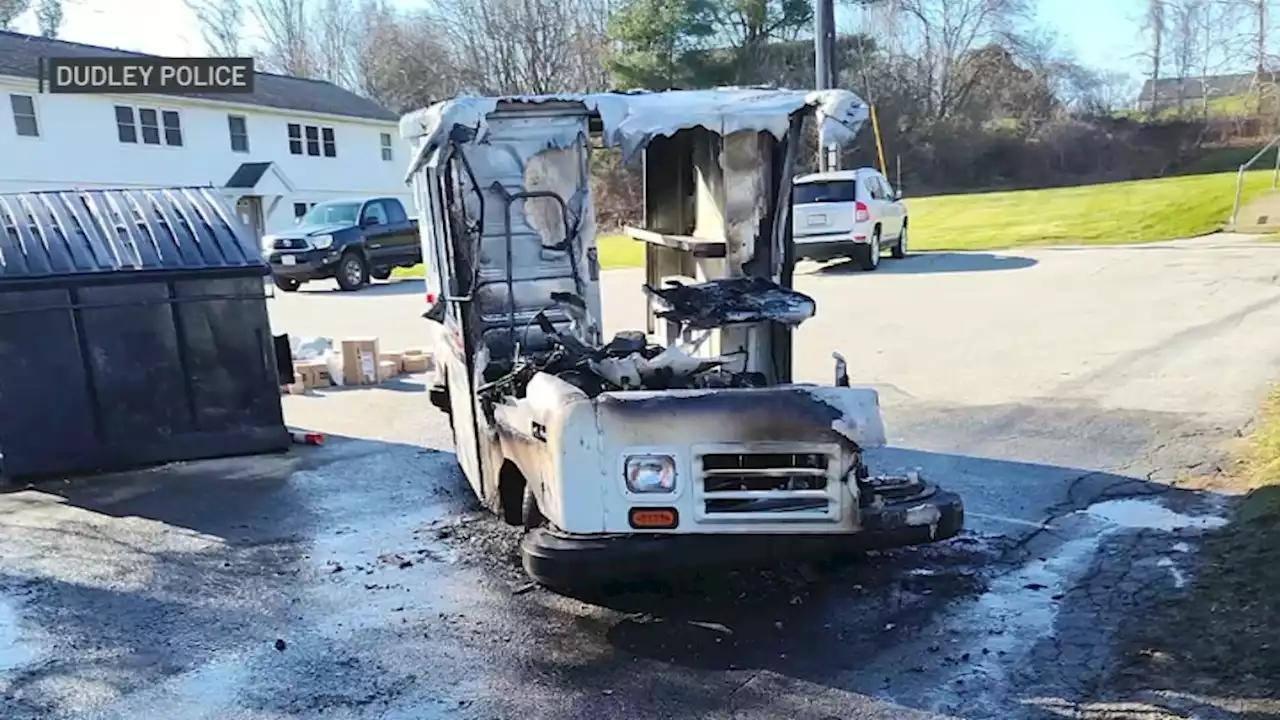 Mailman Saves Packages as Fire Destroys Mail Truck in Dudley