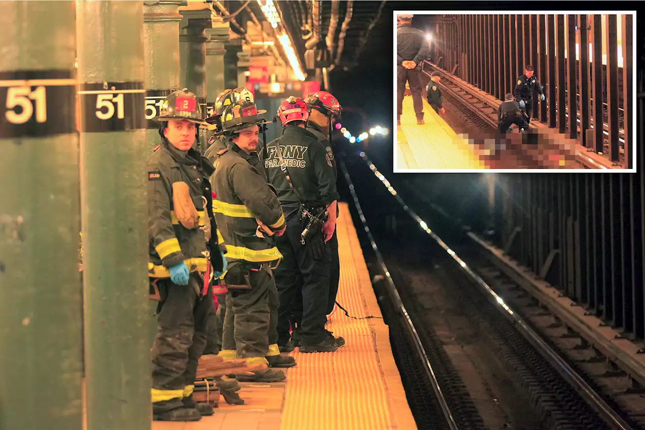 Man touches third rail while crossing NYC subway tracks, then hit by train: NYPD