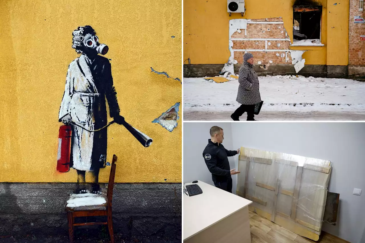 Ukraine cops foil group trying to steal Banksy mural from Kyiv wall