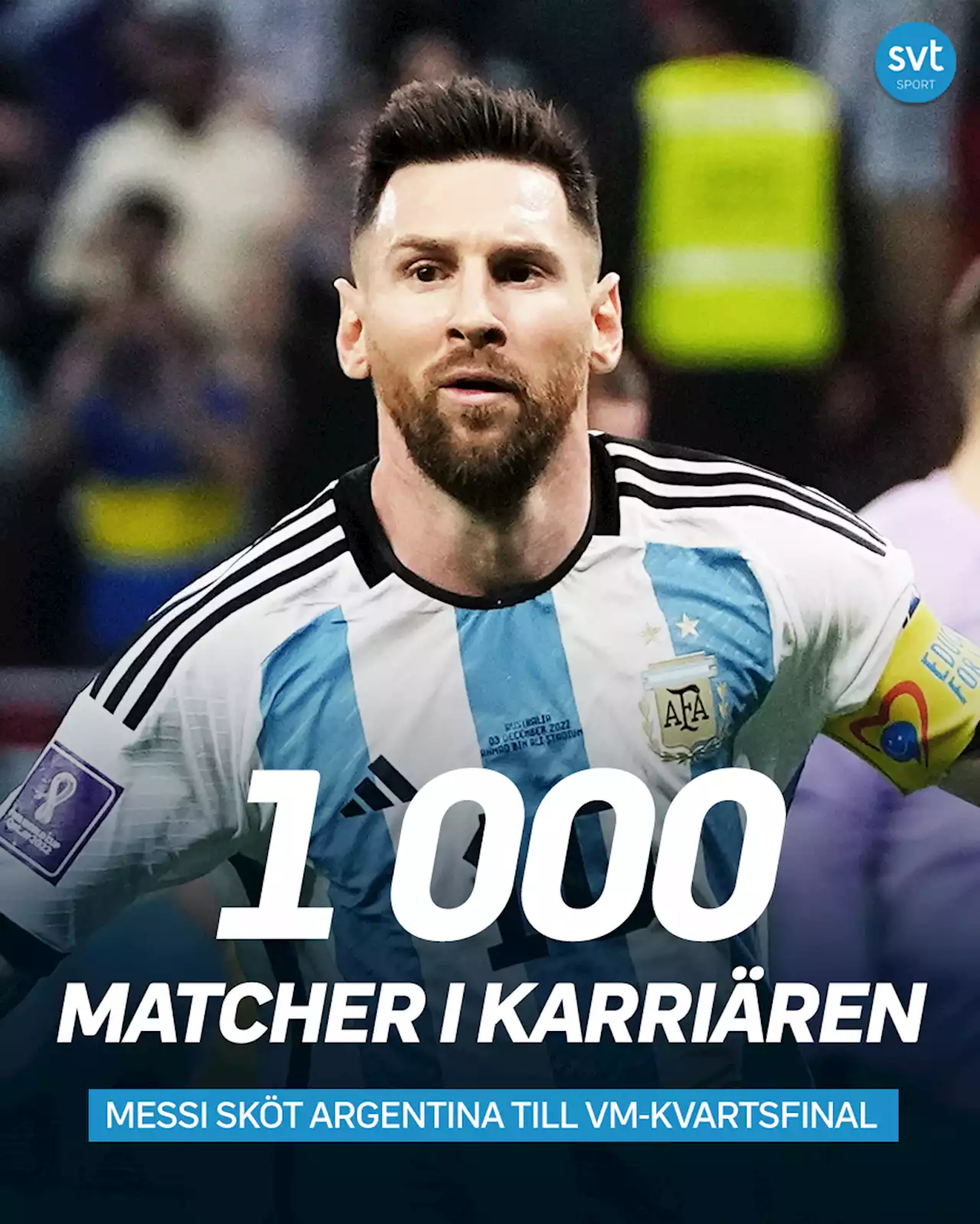 Fotboll: Messi sköt Argentina till kvartsfinal – i sin 1000:e match