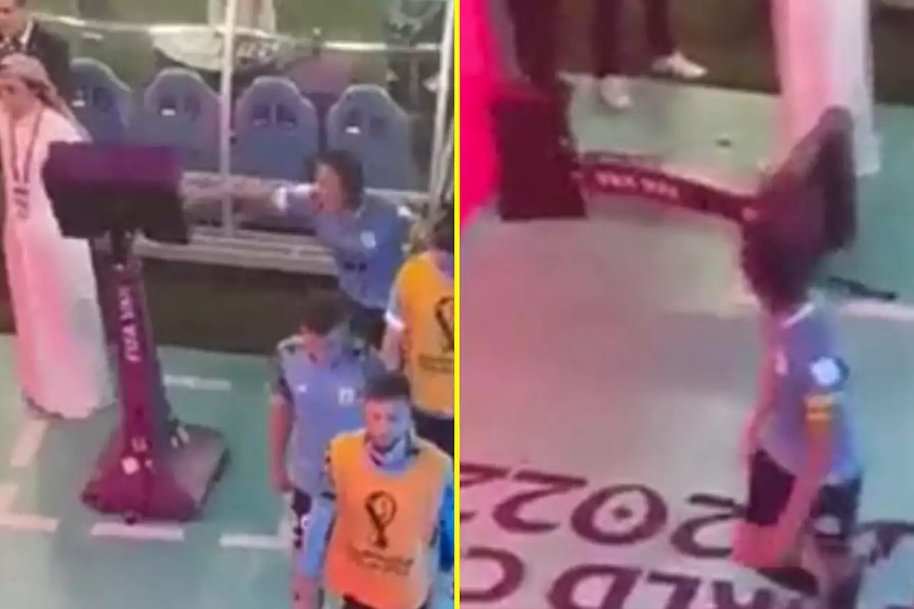 Cavani branded a ‘horrible guy’ by Wright as Uruguay striker punches VAR monitor