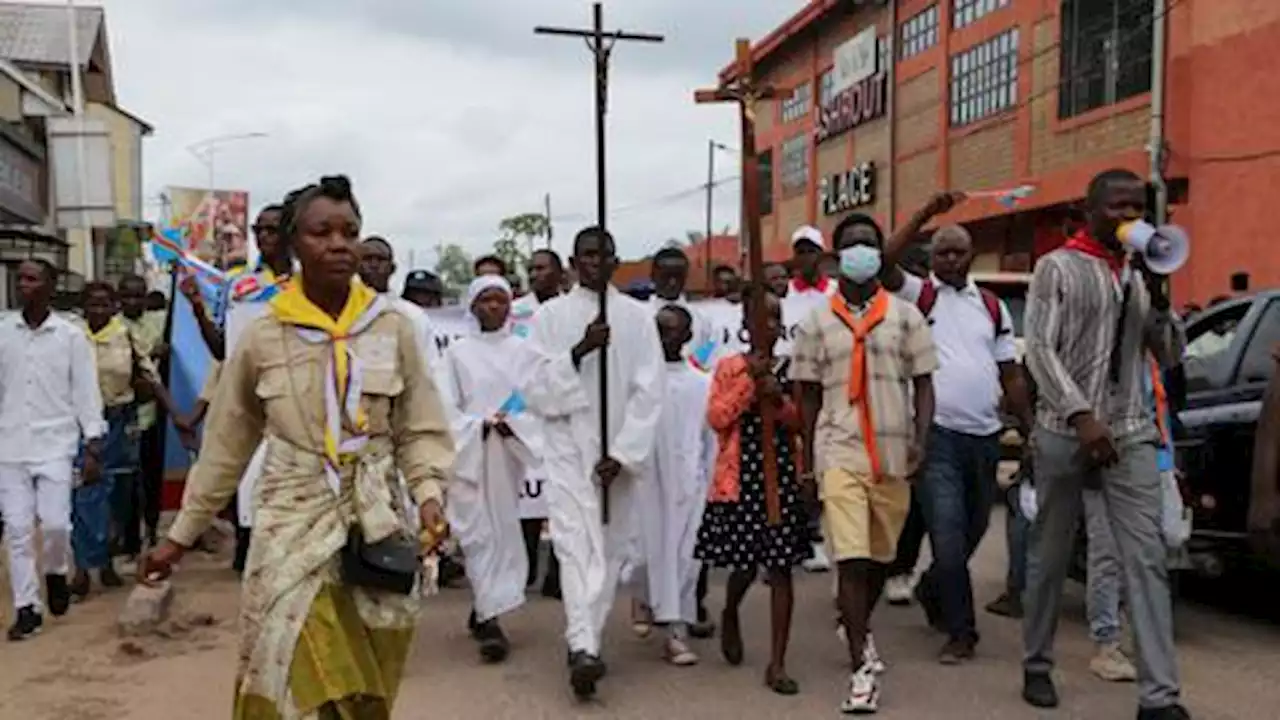 Thousands of DRC churchgoers join marches against violence in east