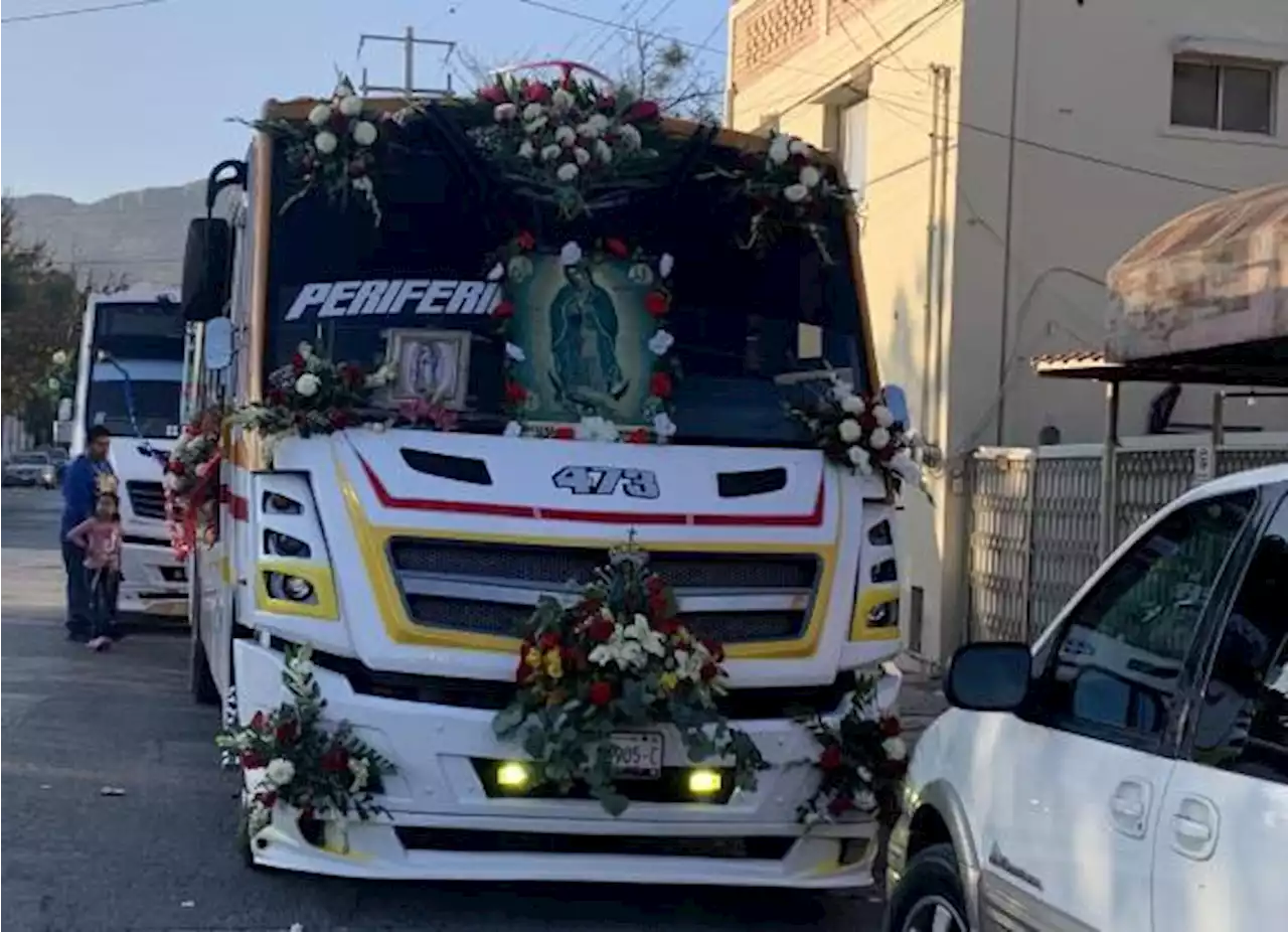 Choferes de la ruta Periférico de Saltillo peregrinaron al Santuario de Guadalupe