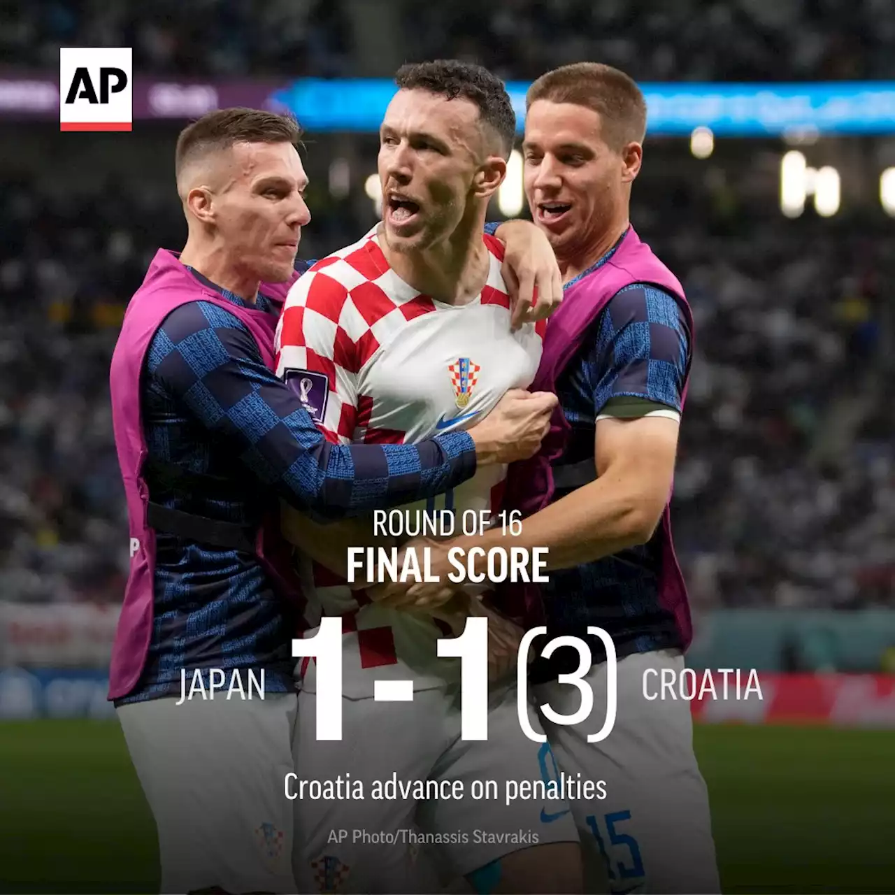 Croatia going deep again at World Cup after shootout win