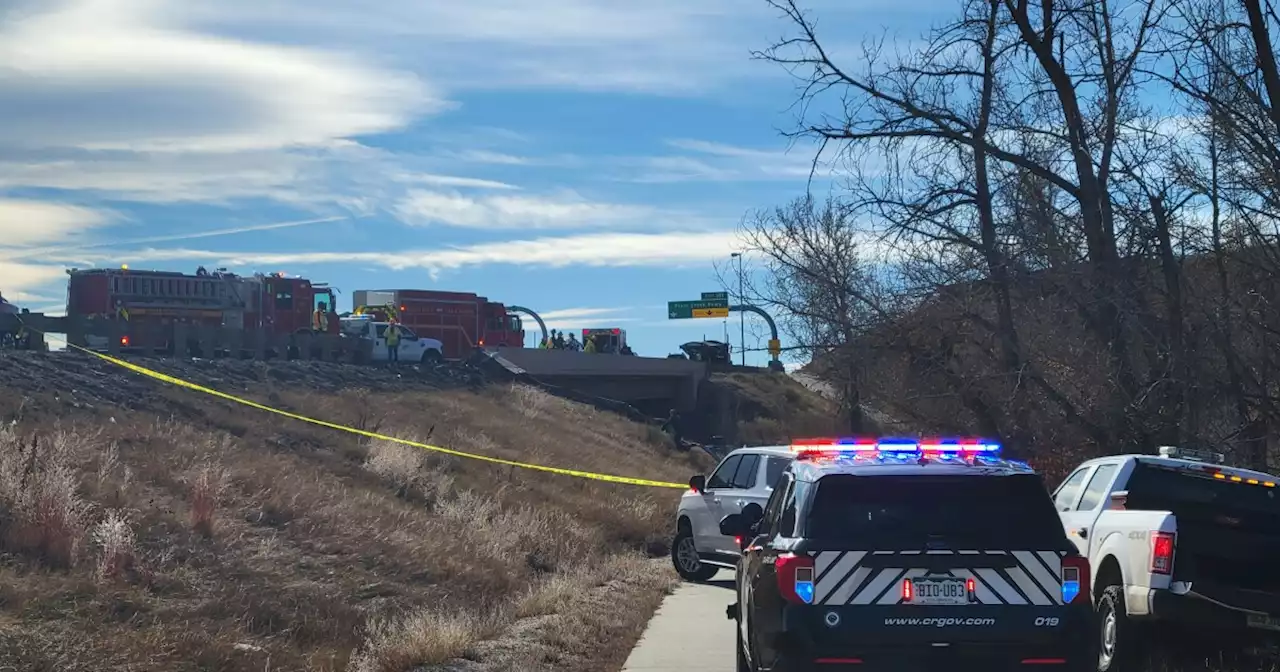 Semi driver crashes off southbound I-25 in Castle Rock