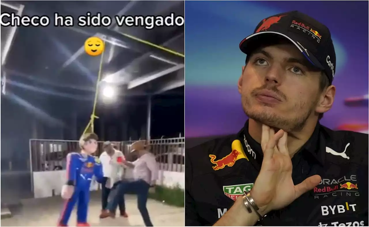 VIDEO: Aficionados mexicanos toman 'venganza' por Checo Pérez con piñata de Max Verstappen