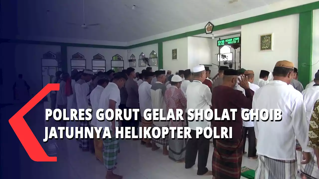 Polres Gorut dan Keluarga Korban Kecelakaan Helikopter Sholat Ghaib