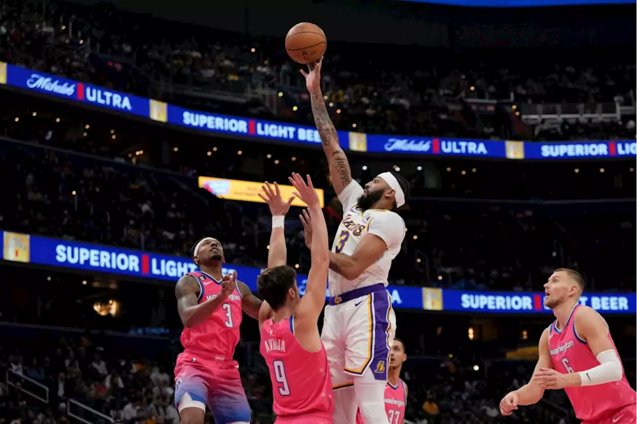 Anthony Davis scores Lakers-best 55 points in win over Washington Wizards