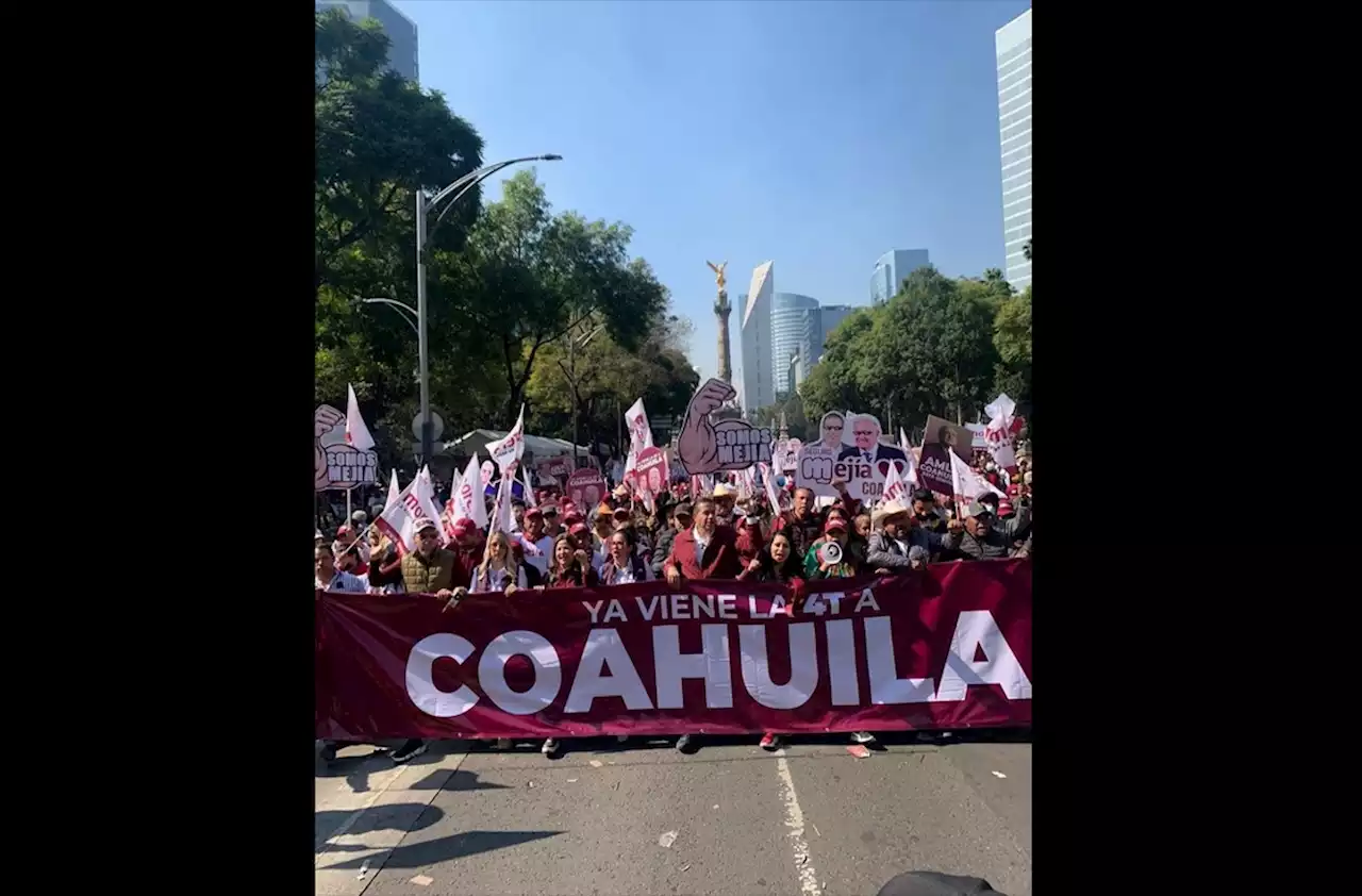 Encabeza Ricardo Mejía marcha por la defensa de la 4T en Saltillo