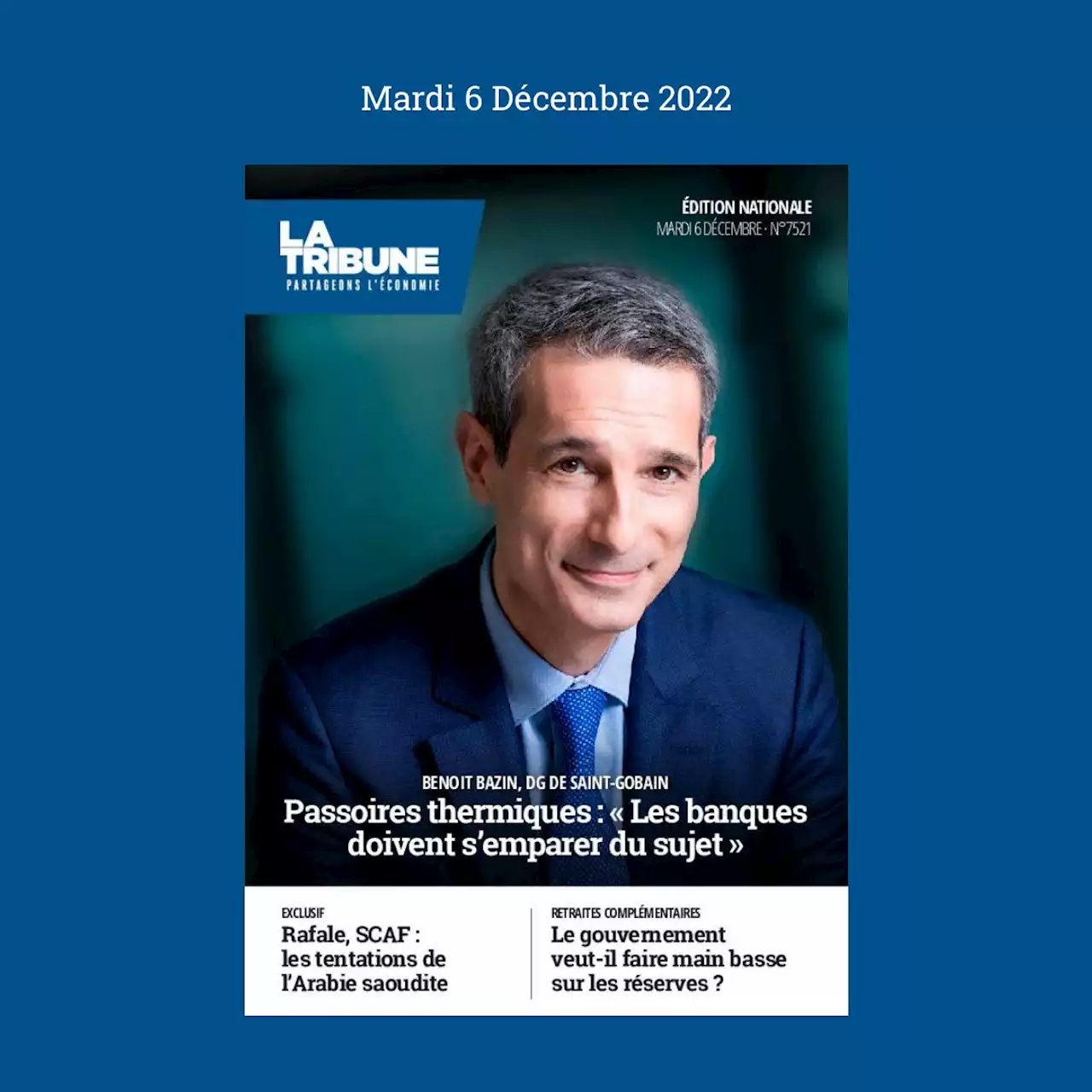 6 décembre 2022 - La Tribune Quotidien - La Tribune