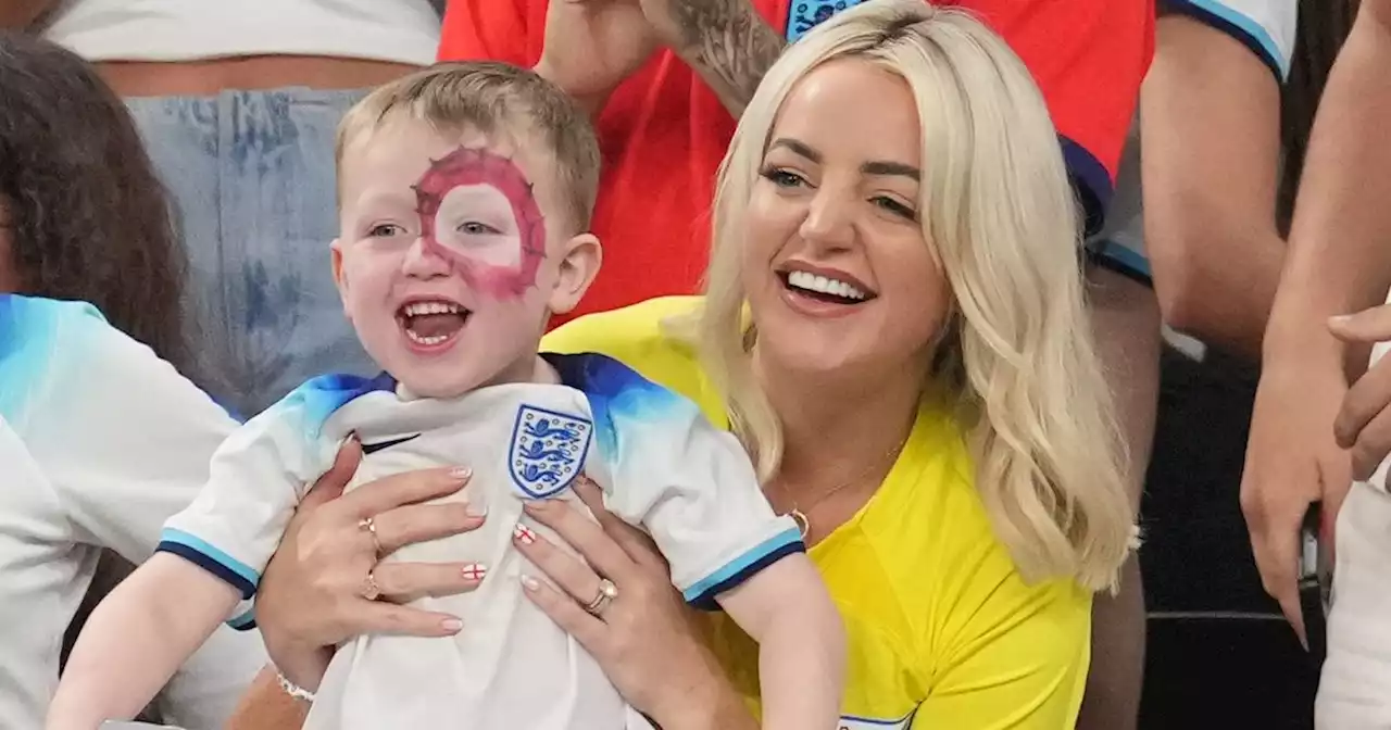 England WAGs make World Cup match a family affair as kids cheer on their dads