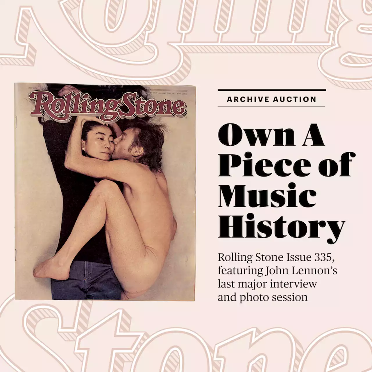 Archive Auction: Rolling Stone Magazine, Issue 335, Featuring Yoko Ono and John Lennon