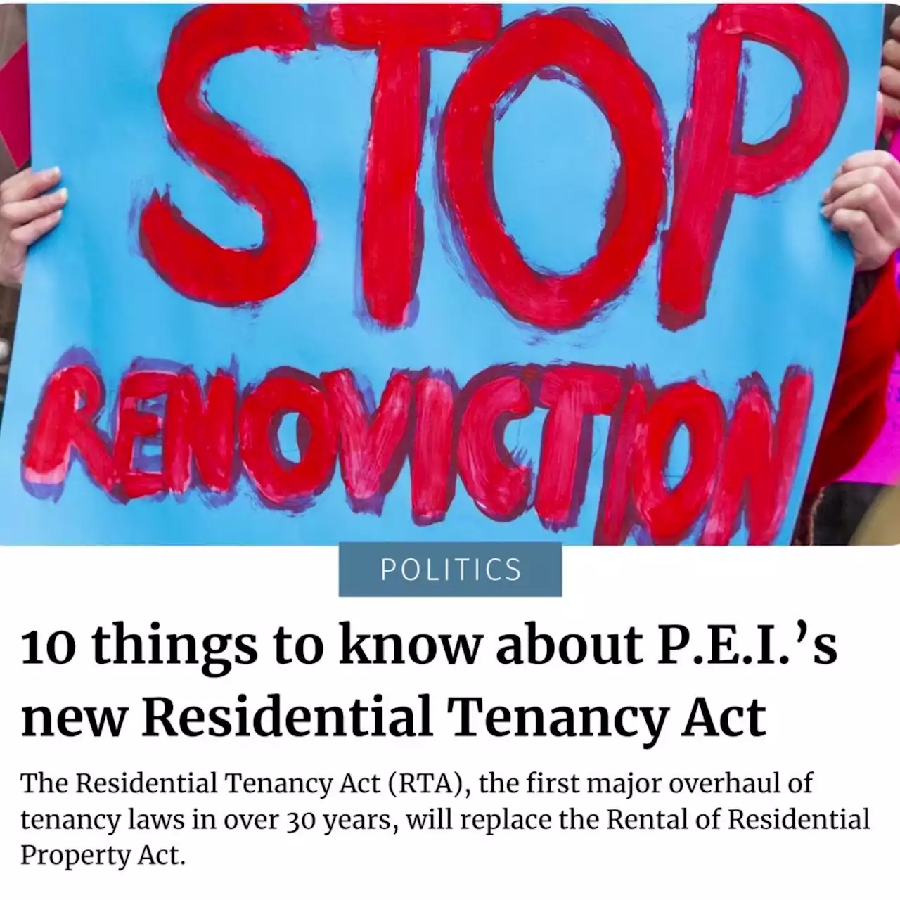 10 things to know about P.E.I.’s new Residential Tenancy Act | SaltWire