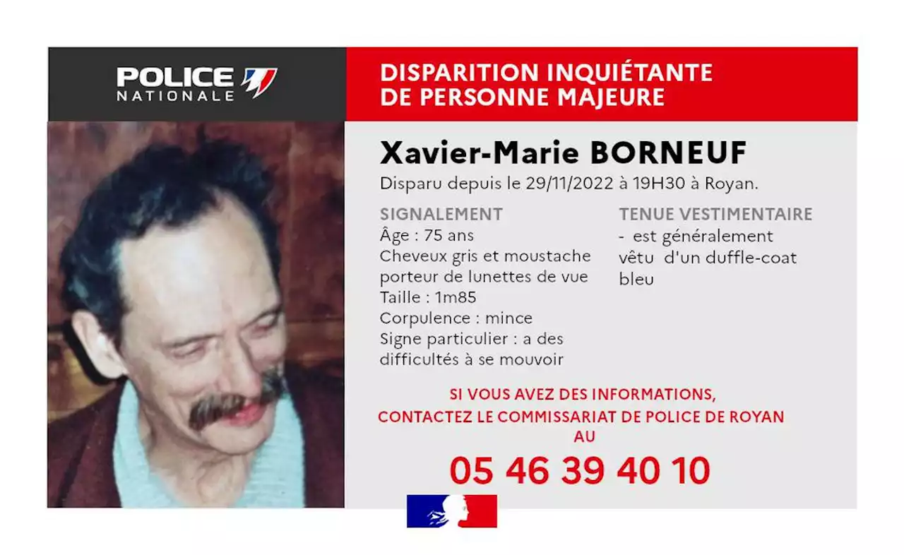 Charente-Maritime : disparition inquiétante à Royan d’un homme de 75 ans