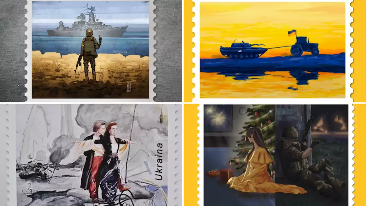 Ukraine turns iconic moments of defiance into stamps, selling image of victory to the world