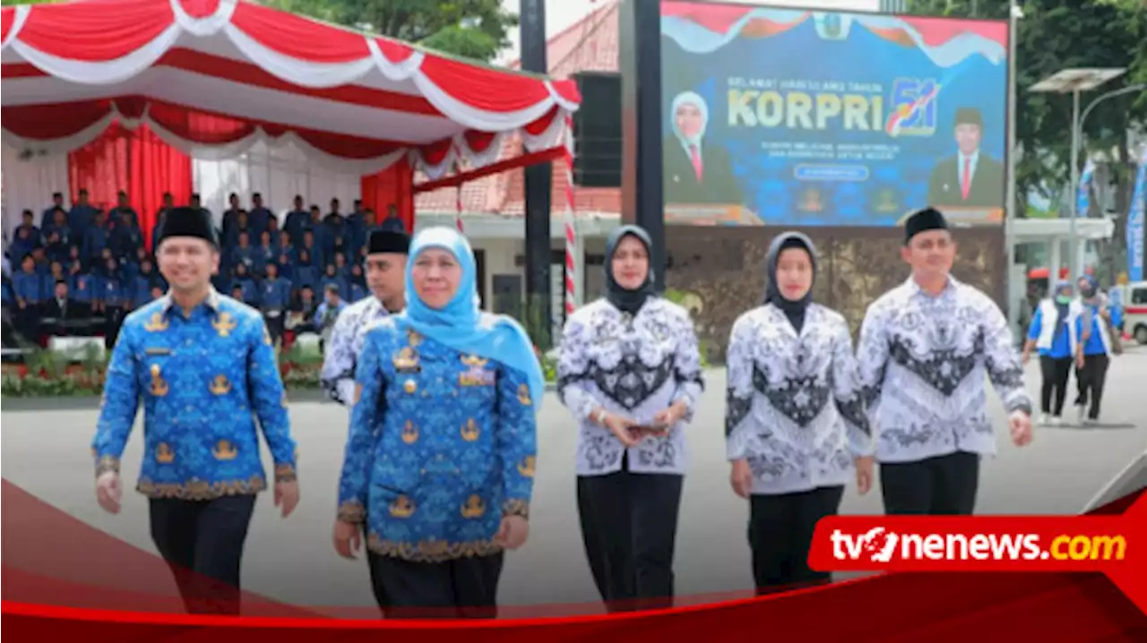 Hari Guru Nasional dan Hari KORPRI, Gubernur Khofifah Tekankan Penguatan Karakter IKI (Inisiatif, Kolaborasi, Inovasi)