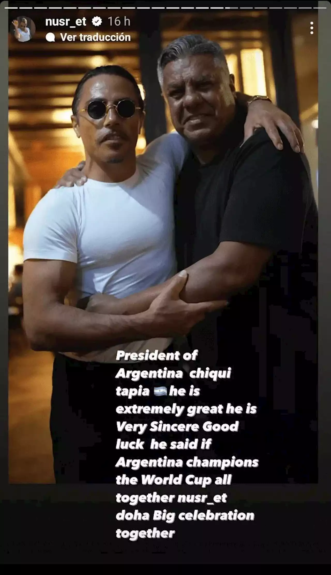 La PROMESA de Chiqui Tapia, “President of Argentina”, al famoso Salt Bae si la Selección gana el Mundial - TyC Sports