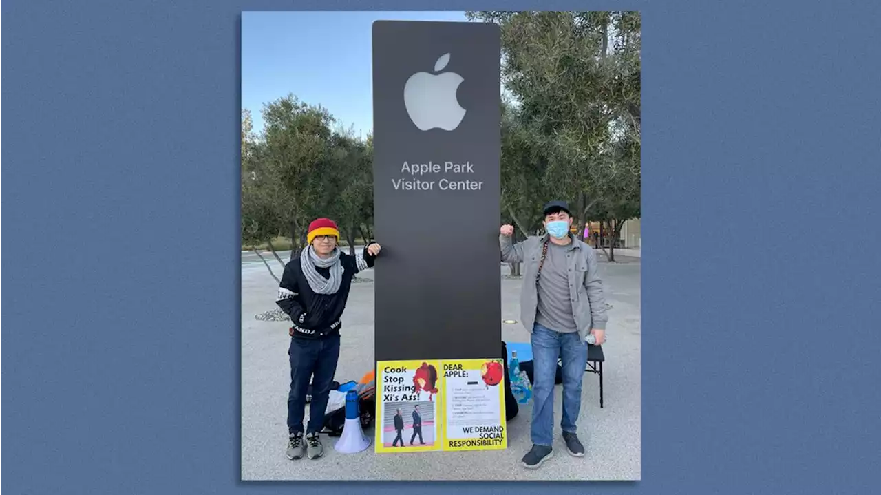 Chinese activists stage hunger strike outside Apple's California headquarters