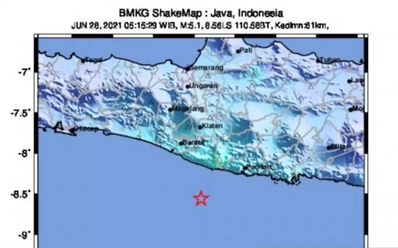 Jember Diguncang Gempa Magnitudo 6,2