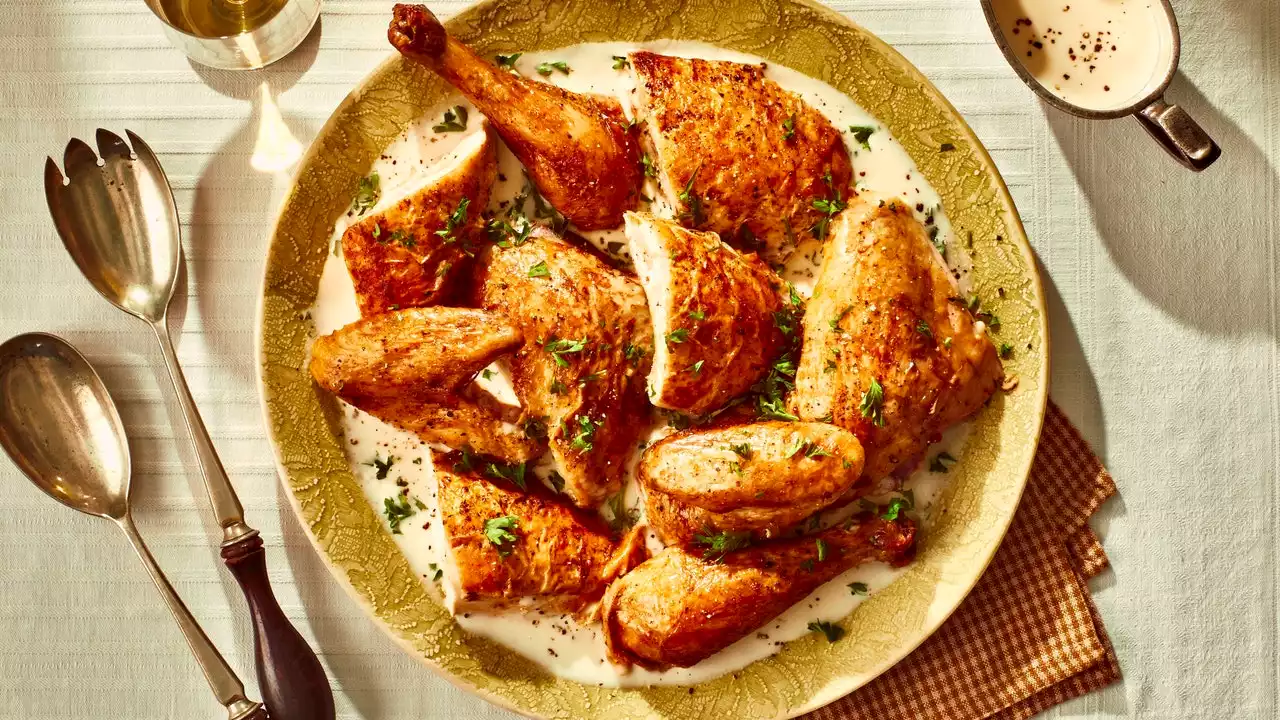 Roast Chicken With Cognac Sauce