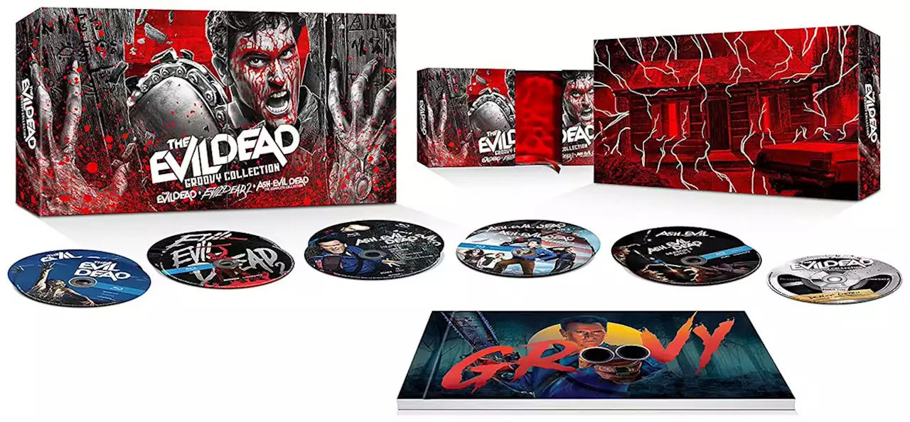 Amazon.com: The Evil Dead: Groovy Collection [4K UHD] [Blu-ray] : Bruce Campbell, Ellen Sandweiss, Lucy Lawless: Movies & TV