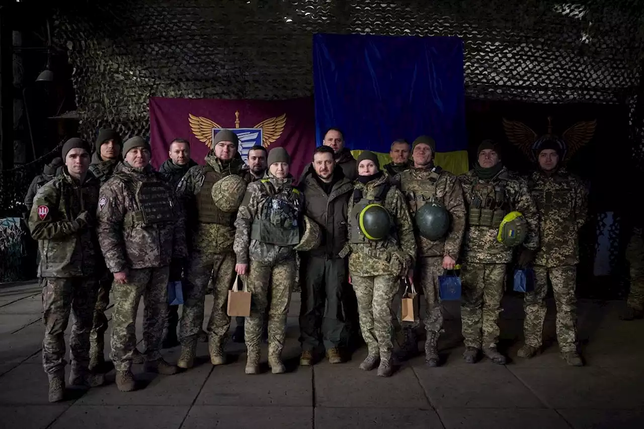 Zelenskiy meets troops near front lines in east Ukraine