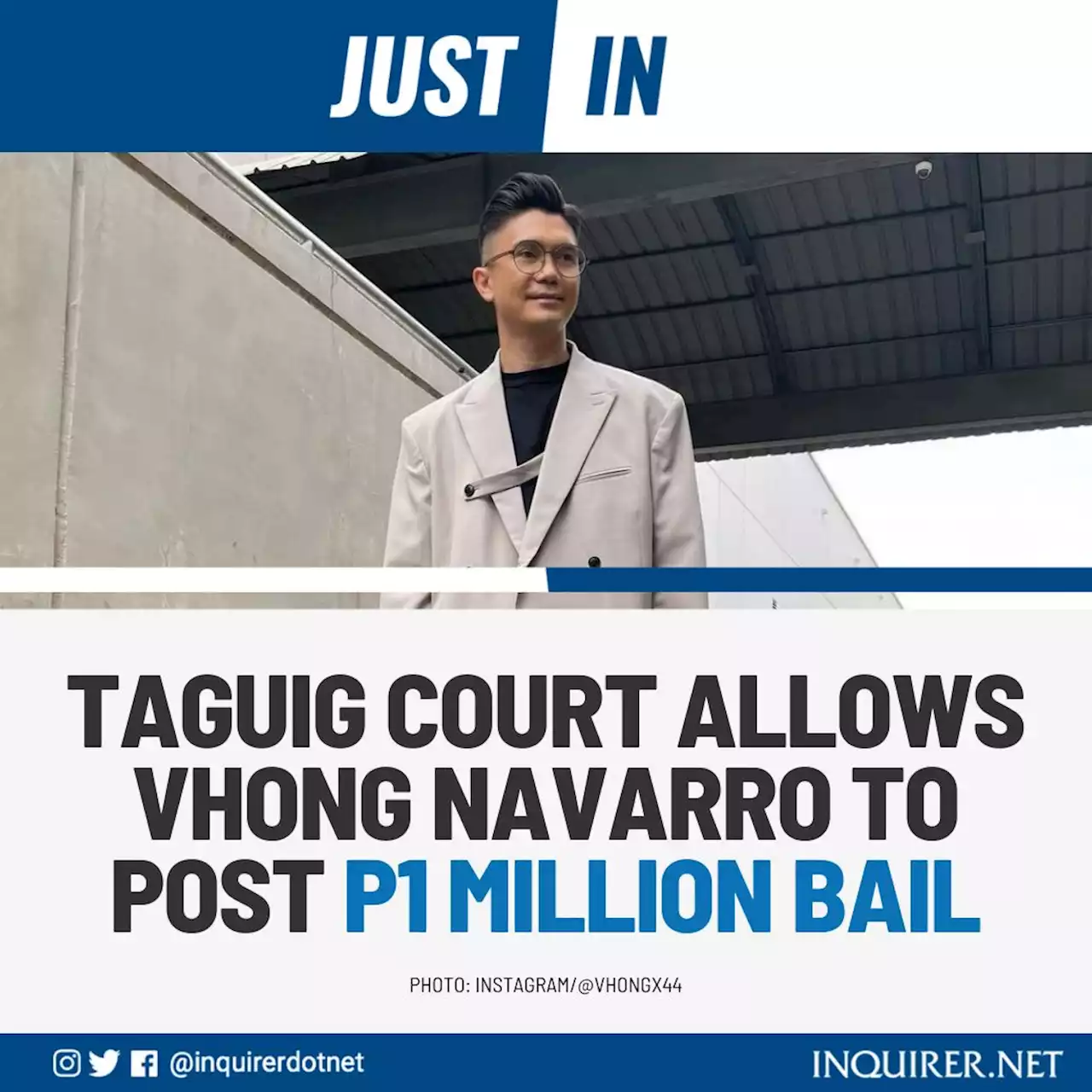 Taguig court allows Vhong Navarro to post P1 million bail