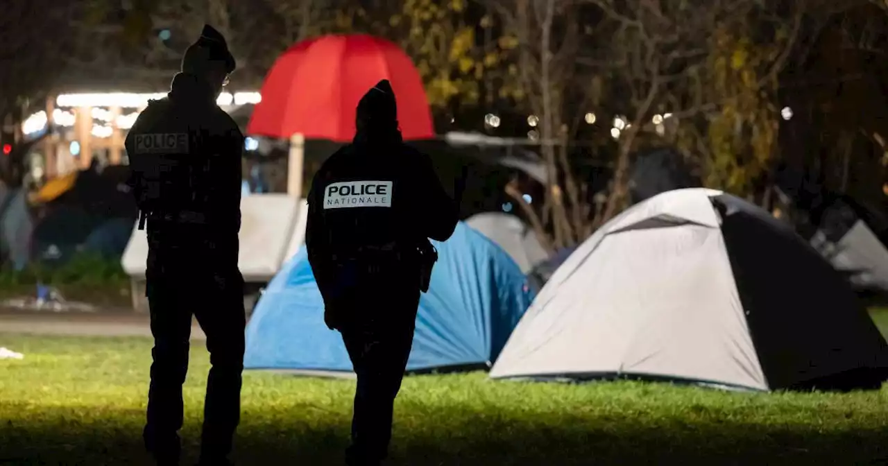 Le campement de migrants dans le centre-ville de Strasbourg évacué