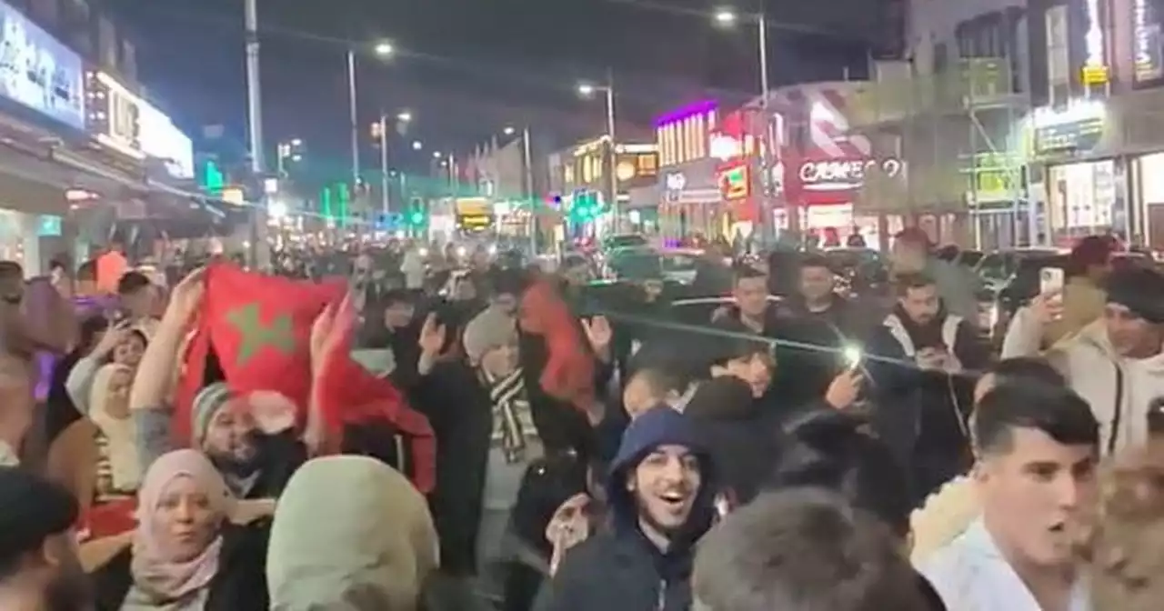 Travel chaos as football supporters flood Wilmslow Road after Morocco win