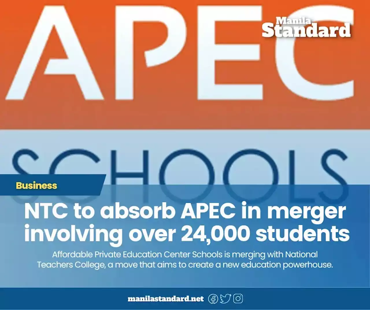 NTC to absorb APEC in merger involving over 24,000 students