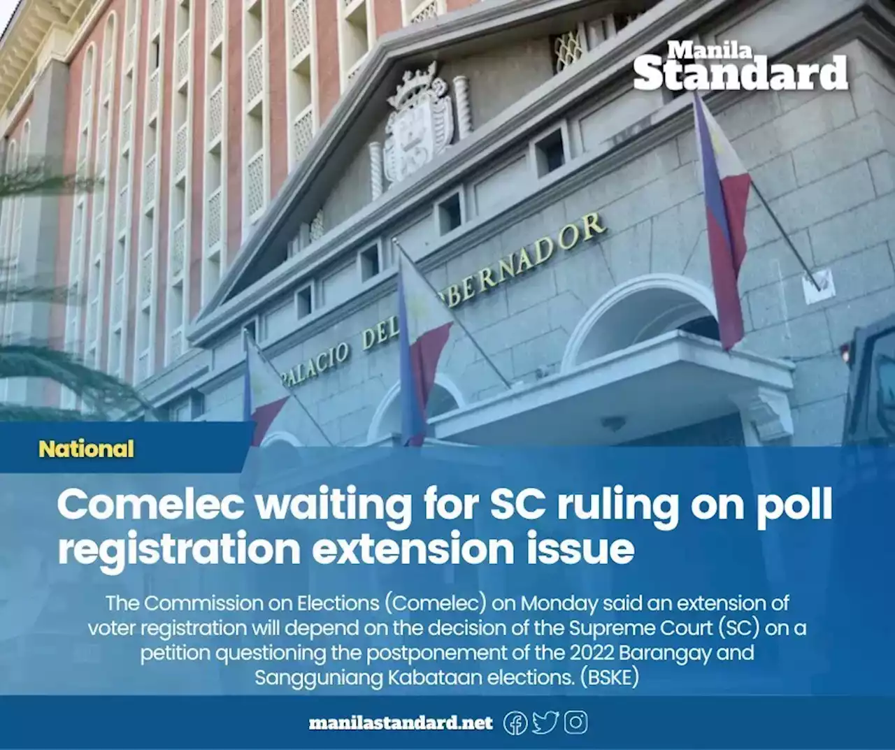 Comelec waiting for SC ruling on poll registration extension issue