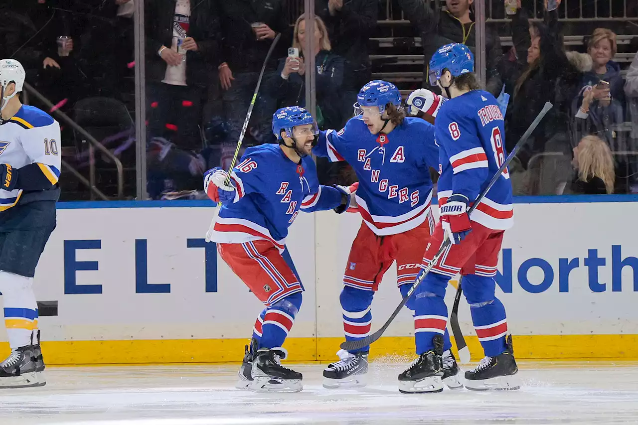 Rangers rally past Blues for much-needed win