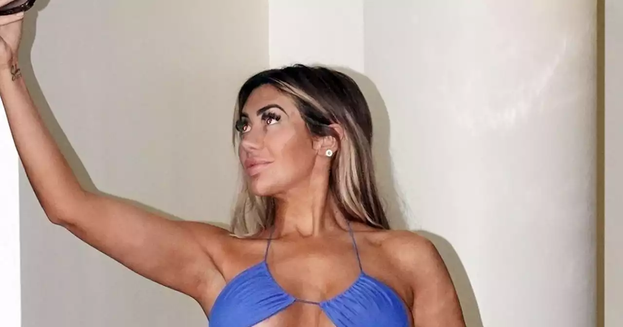 Chloe Ferry opts for tiny bikini as she shows off abs with poolside selfies