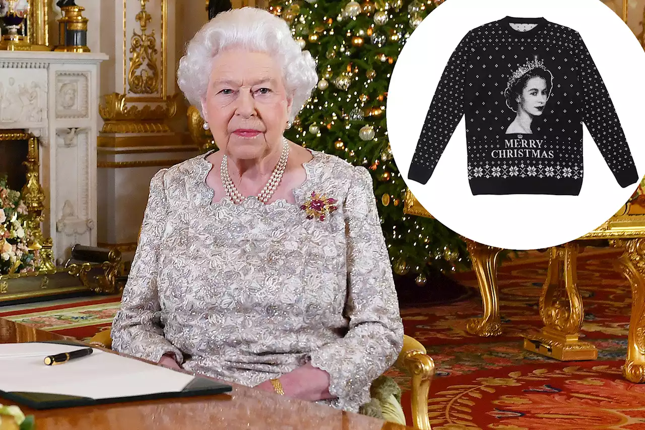 Queen Elizabeth II immortalized on Christmas sweater