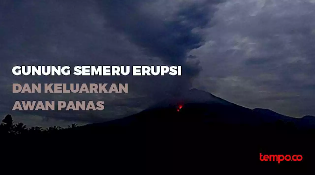 Gunung Semeru Erupsi dan Keluarkan Awan Panas