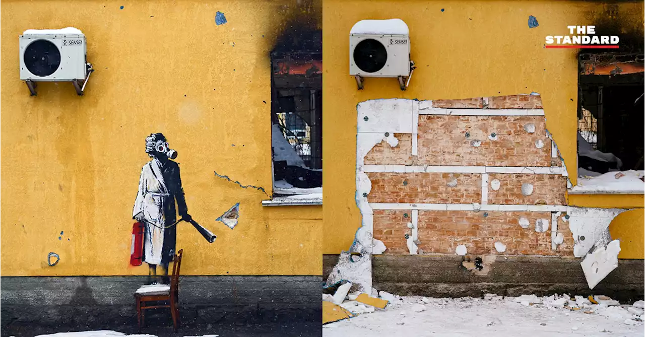 ตำรวจยูเครนควบคุมตัวผู้ต้องสงสัย 8 ราย หลังพยายามขโมยผลงาน Banksy