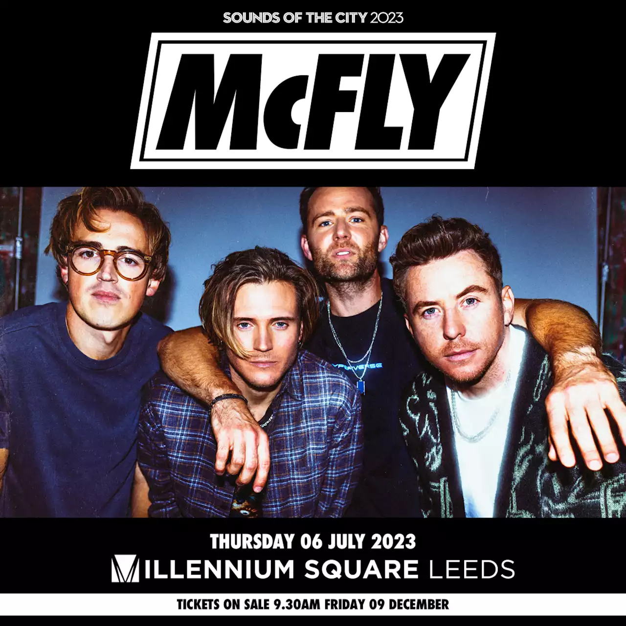 SOUNDS OF THE CITY 2023: McFly to headline at Leeds Millennium Square - all you need to know