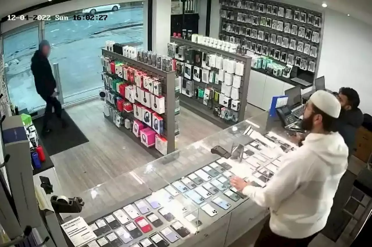 Watch moment Yorkshire thief is fooled when trying to steal phones - by a locked door