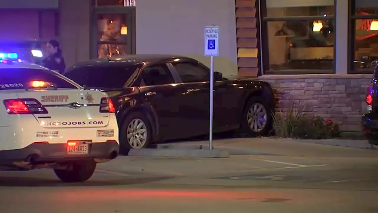 Car backs into northeast Harris Co. Denny's, startling family dining inside, deputies say