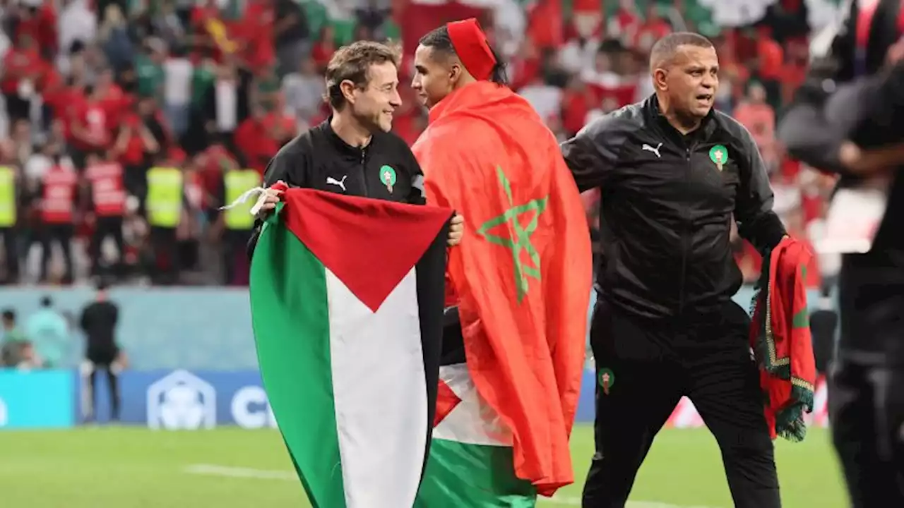 Palestinian flag waved on pitch as Morocco celebrates historic World Cup win | CNN