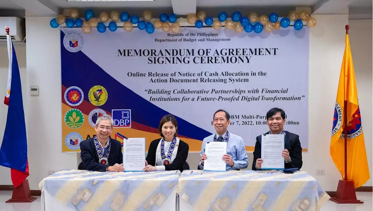 DBM, gov’t banks sign deal for digital release of notice of cash allocation