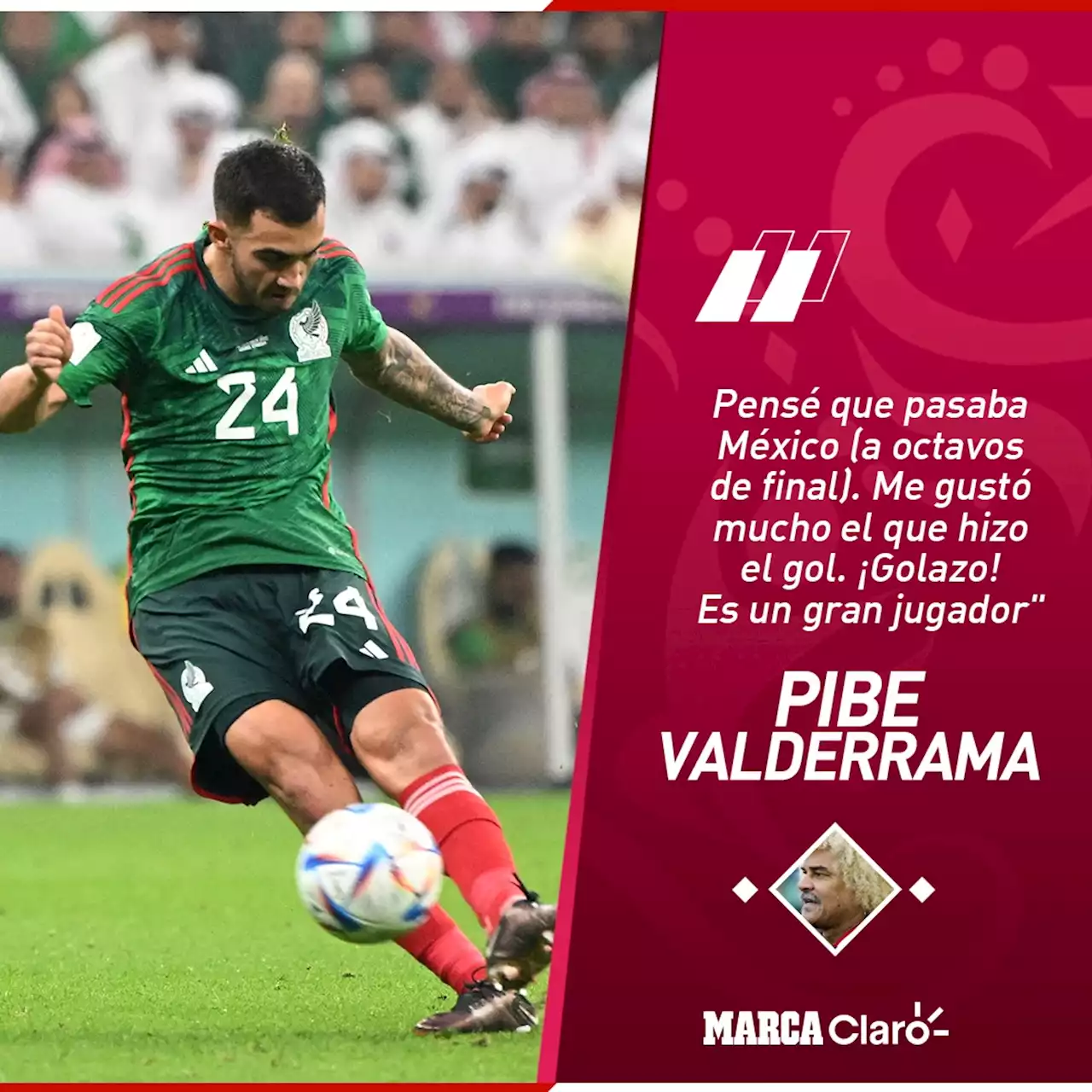 El Pibe Valderrama destaca la participación de Luis Chávez con México en Qatar 2022