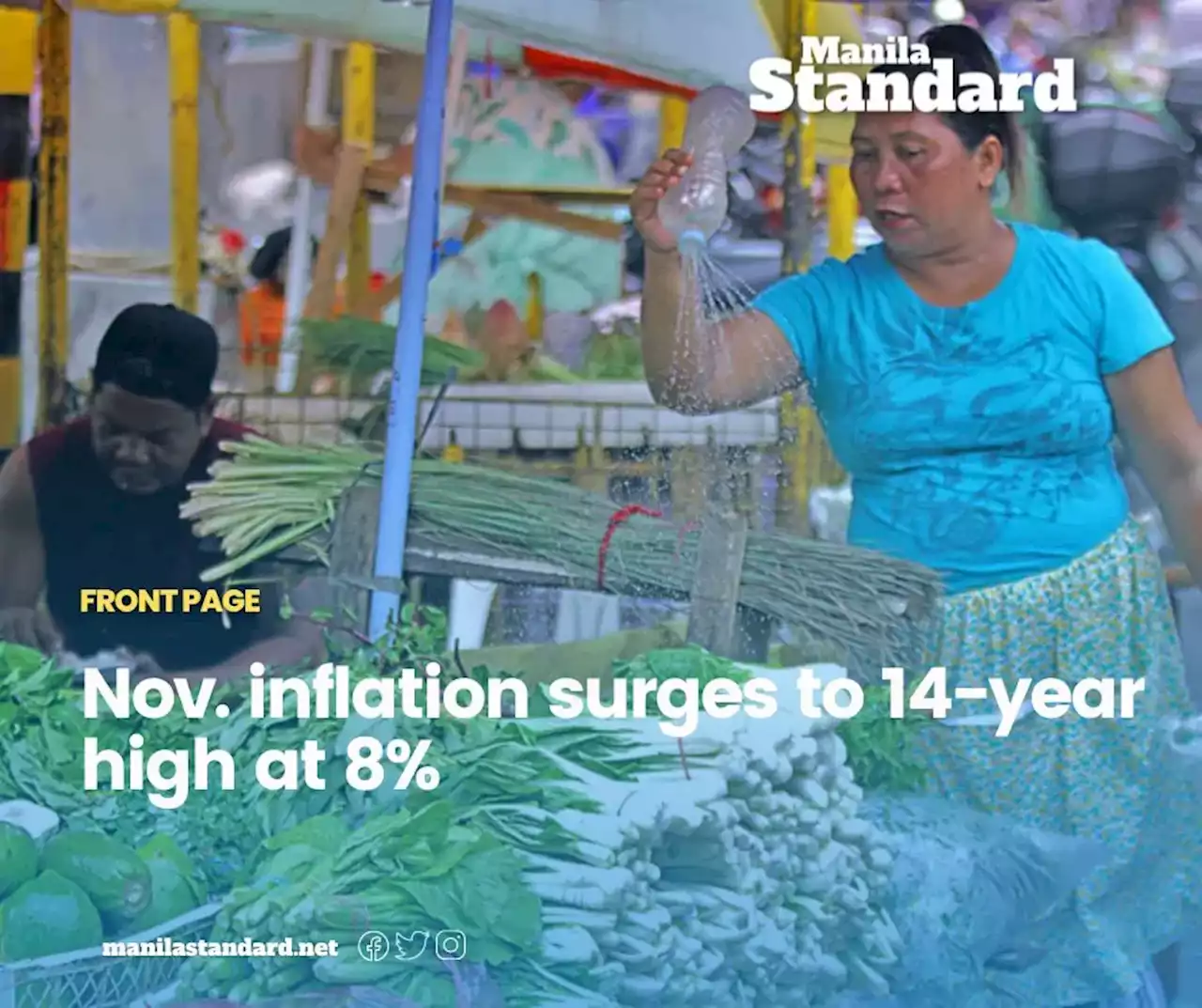 Nov. inflation surges to 14-year high at 8%