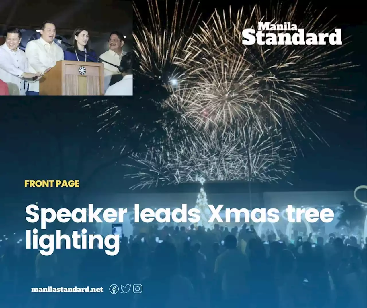 Speaker leads Xmas tree lighting