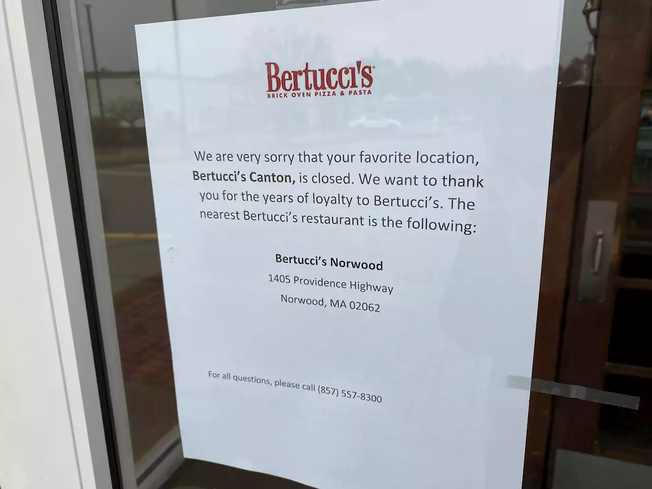 Bertucci's Files for Bankruptcy Once Again