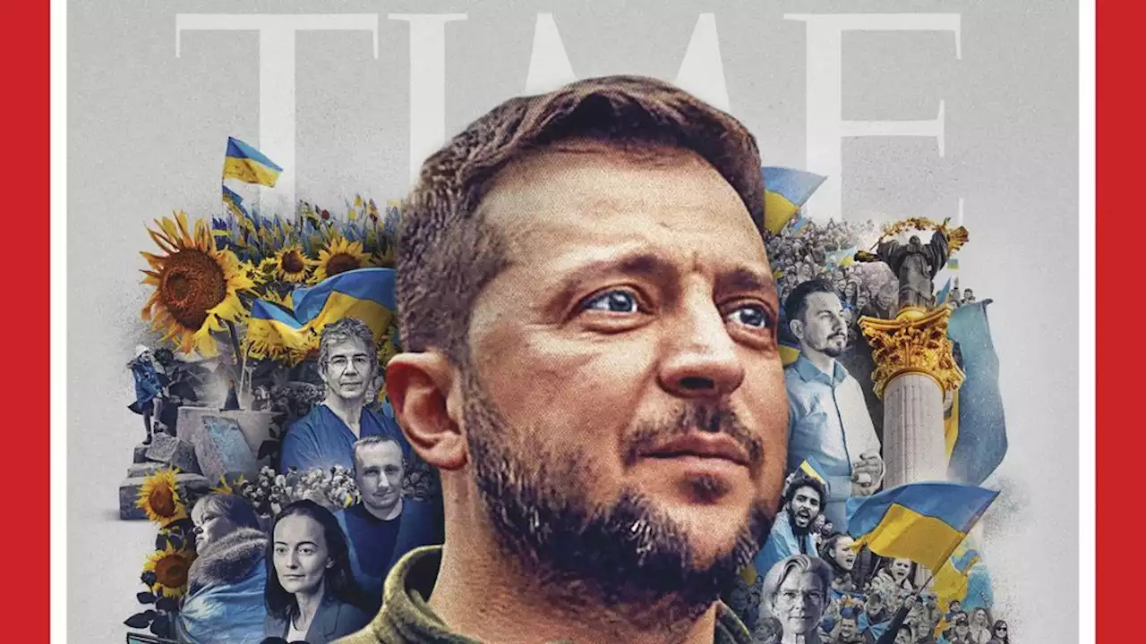 President Zelensky en Oekraïense moreel Persoon van het Jaar van Time