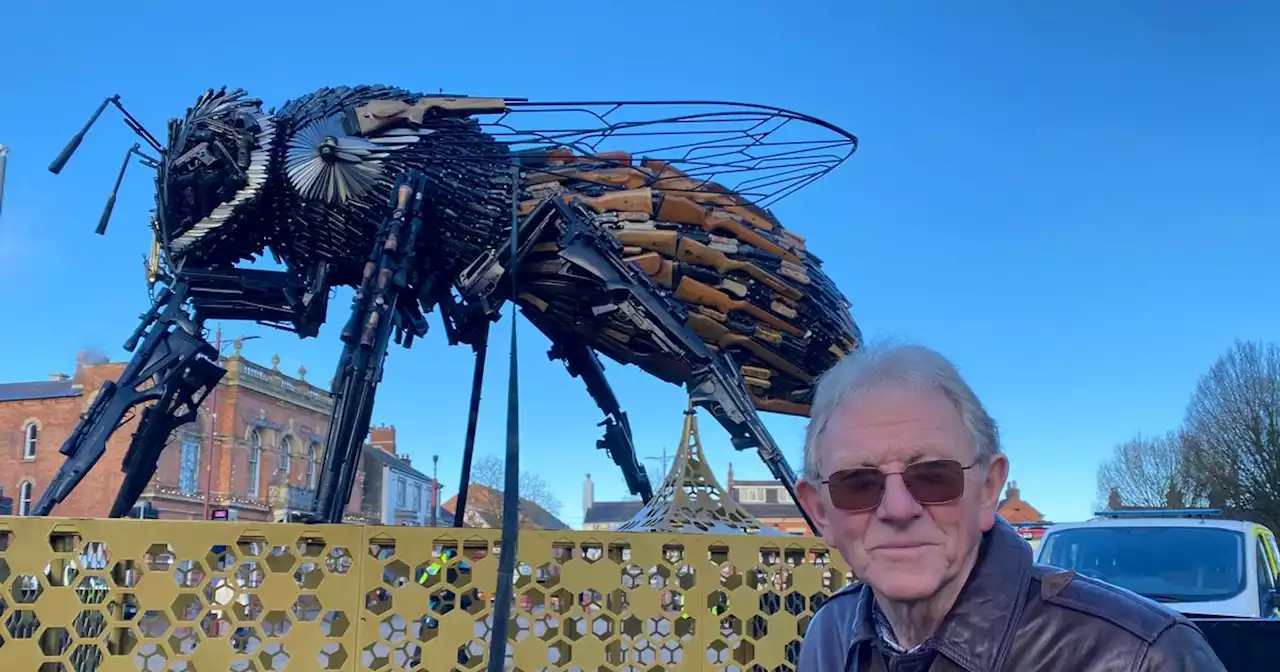 'Chilling and thought provoking' anti-violence bee sculpture visits town