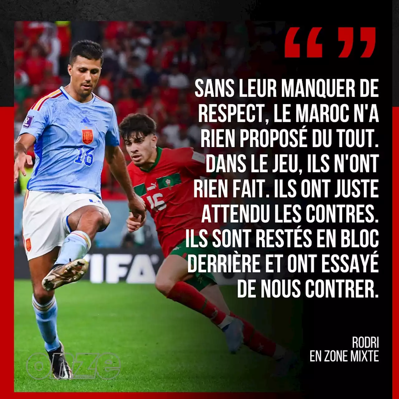 Maroc - Espagne : Rodri critique le style de jeu des Lions de l'Atlas !