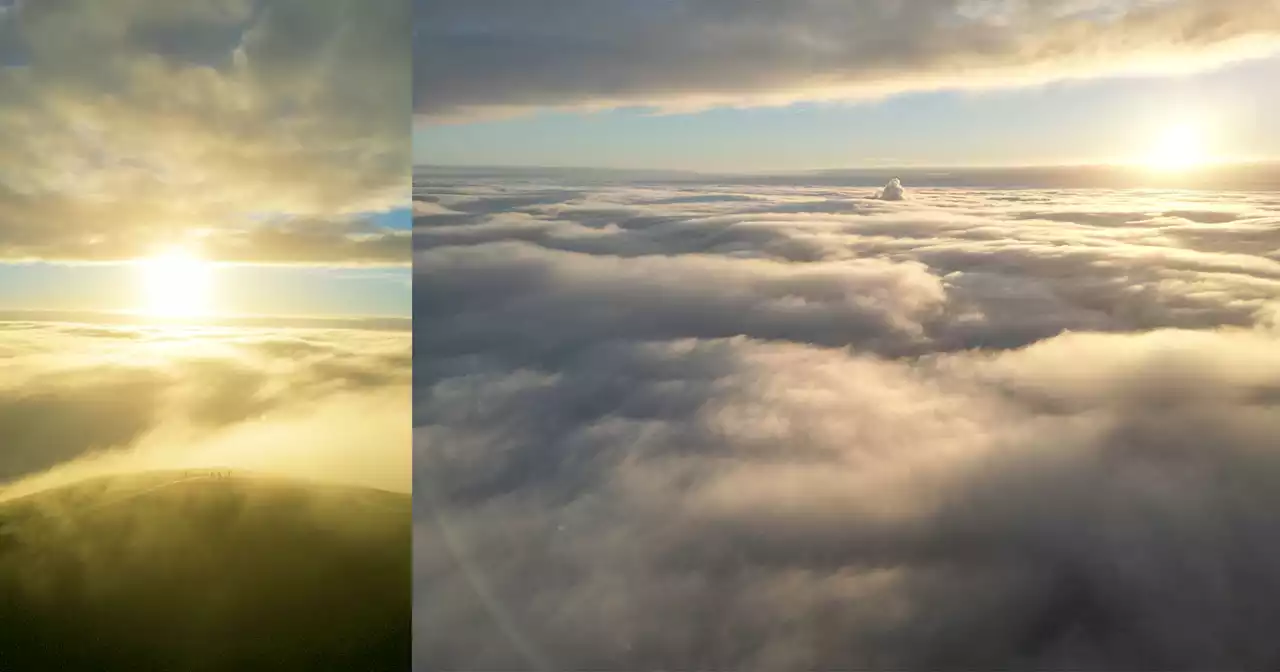 Photographer Captures Spectacular Cloud Inversion Phenomenon