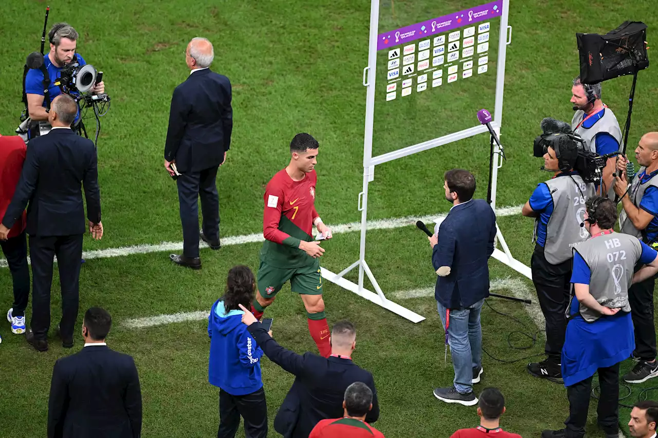 Ronaldo first down tunnel as Portugal teammates celebrate emphatic World Cup win